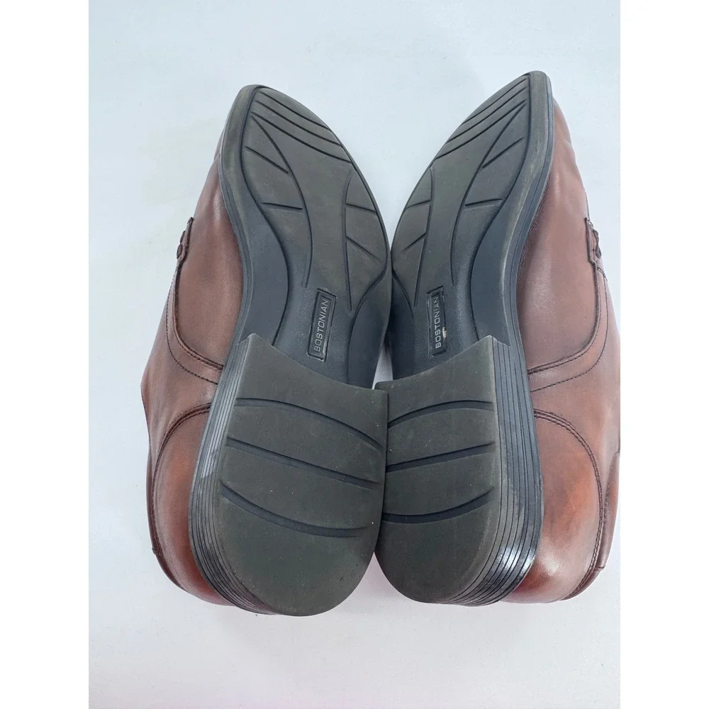 Bostonian Leather Oxford Shoes Men 12W Brown Split Toe Lace Up Derby 28966